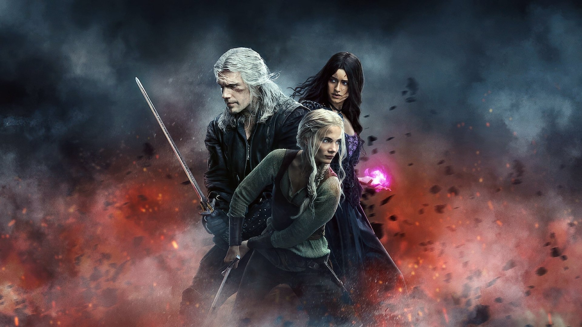 the witcher netflix the witcher live action tv series on netflix showing geralt, ciri, and yennefer